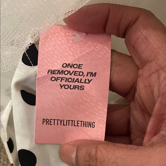 PrettyLittleThing Black and White Polka Dot dress - Picture 7 of 7